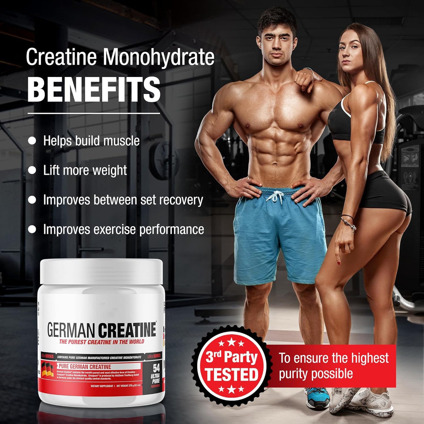 Energía Pura – Creatina Monohidratada 270g Natural