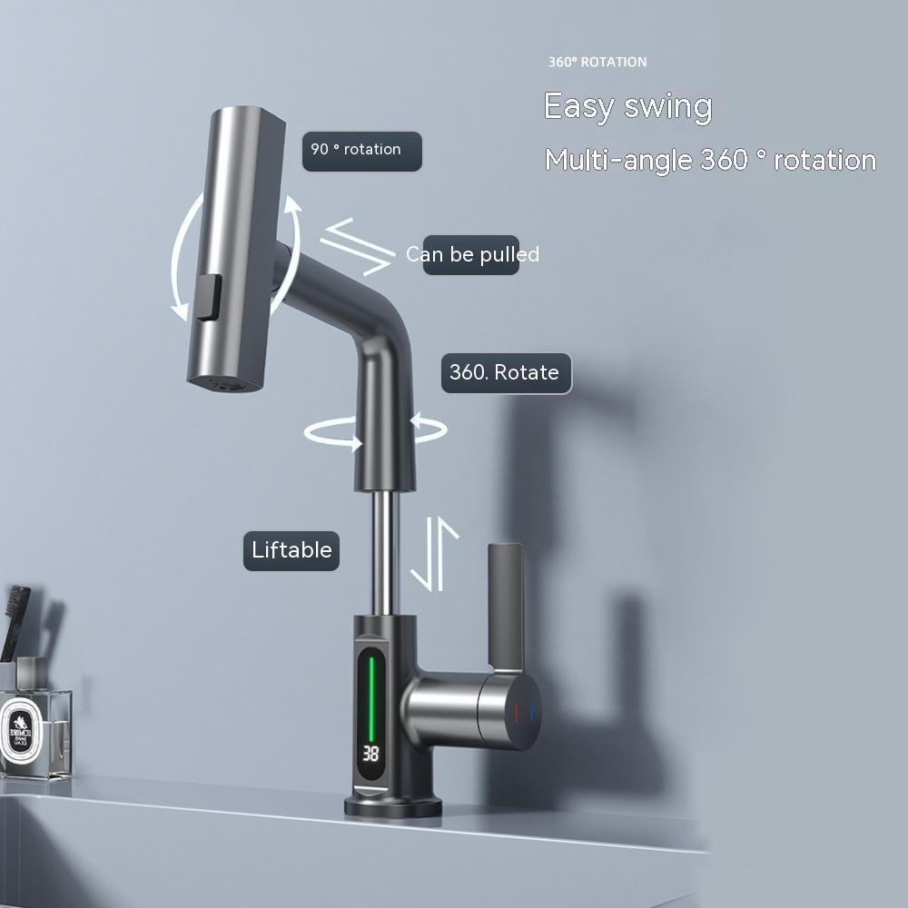 Grifo Inteligente con Pantalla Digital y Cabezal Extraíble – Tecnología y Elegancia en un Solo Producto