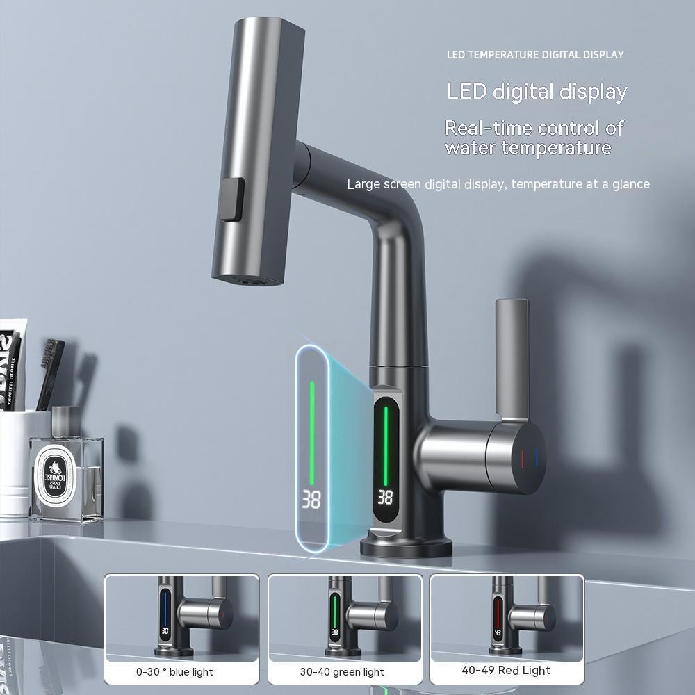 Grifo Inteligente con Pantalla Digital y Cabezal Extraíble – Tecnología y Elegancia en un Solo Producto